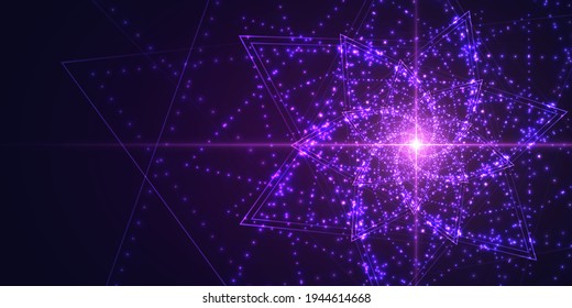 Sacred geometry, abstract flower background. Vector digital graphic design.