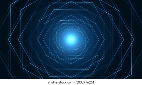 Sacred geometry, abstract glowing background. Vector Digital graphic for brochure, website, flyer, print, poster, other design