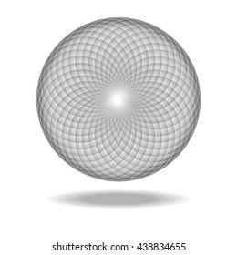 Sacred Geometry. Abstract sphere. Vector illustration.