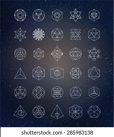 Sacred Geometry. Alchemy, Religion, Philosophy, Spirituality, Hipster Symbols And Elements