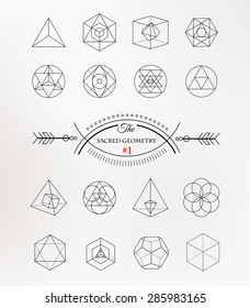 Sacred Geometry. Alchemy, Religion, Philosophy, Spirituality, Hipster Symbols And Elements