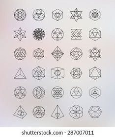 Sacred Geometry. Alchemy, Religion, Philosophy, Spirituality, Hipster Symbols And Elements