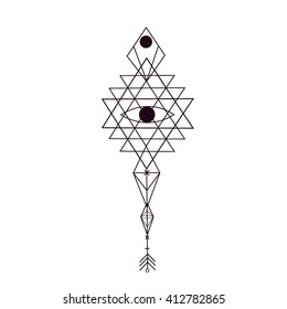 Sacred geometry. Alchemy, religion, philosophy, spirituality, hipster symbols and elements