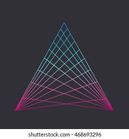 Sacred Geometry. Alchemy, Religion, Philosophy, Spirituality, Hipster Symbols And Elements.
Triangle With Hyperbolic Paraboloid