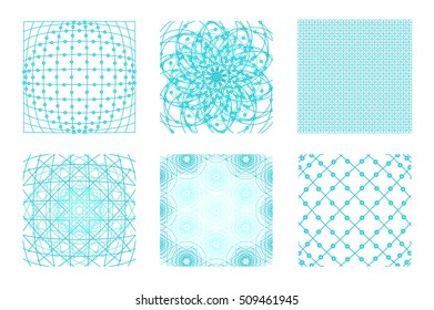 Sacred geometry background set. 6 in 1.  Cosmic, universe, big bang, alchemy, religion, philosophy, astrology, science, physics, chemistry and spirituality themes. Matter, space, time.