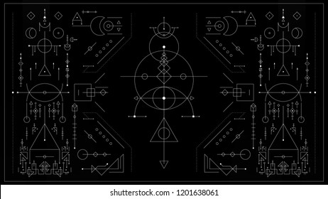 Sacred Geometry Background. Vector illustration