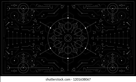 Sacred Geometry Background. Vector illustration
