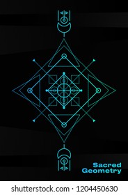 Sacred Geometry Background. Vector illustration