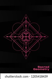 Sacred Geometry Background. Vector illustration
