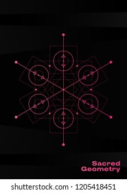 Sacred Geometry Background. Vector illustration
