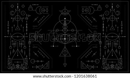 Sacred Geometry Background. Vector illustration