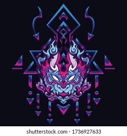sacred geometry bali cat culture traditional artwork tshirt design