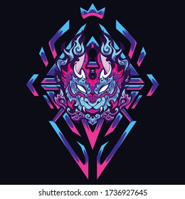 sacred geometry bali cat culture traditional artwork tshirt design