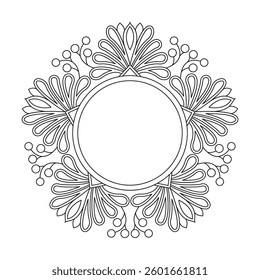 Sacred Geometry Bloom Mandala Coloring Book Page