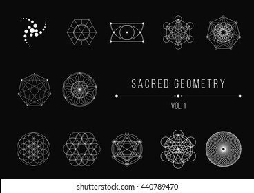 Sacred Geometry Bundle. Vector Illustration