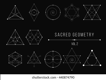 Sacred Geometry Bundle. Vector Illustration