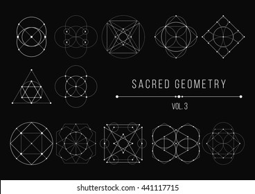 Sacred Geometry Bundle. Vector Illustration