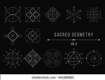 Sacred Geometry Bundle. Vector Illustration