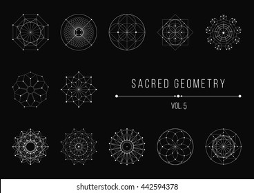 Sacred Geometry Bundle. Vector Illustration