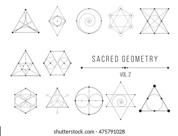 Sacred Geometry Bundle. Vector Illustration
