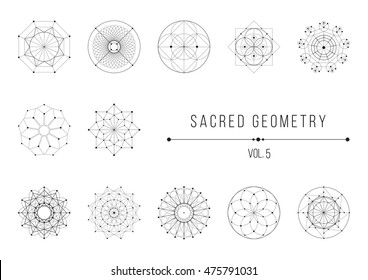 Sacred Geometry Bundle. Vector Illustration