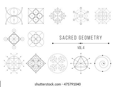 Sacred Geometry Bundle. Vector Illustration