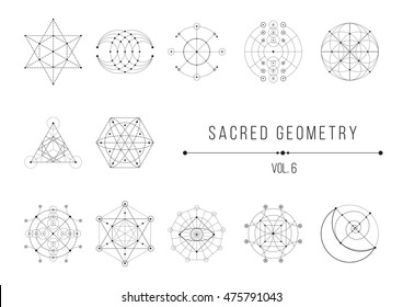 Sacred Geometry Bundle. Vector Illustration