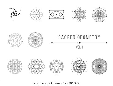 Sacred Geometry Bundle. Vector Illustration