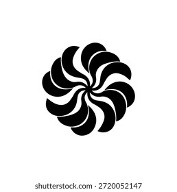 Ilustración vectorial circular de la silueta del mandala de la geometría sagrada para la marca del yoga de la meditación zen y ornamento floral intrincado del patrón