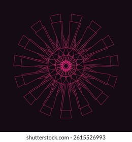 Sacred Geometry colorful Geometric mystic mandala of alchemy 