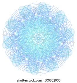 Sacred geometry cosmic mandala. Alchemy, religion, philosophy, astrology and spirituality themes.