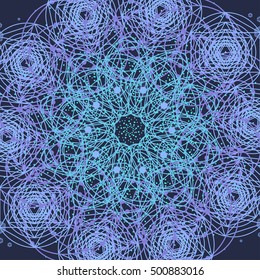 Sacred geometry cosmic mandala. Alchemy, religion, philosophy, astrology and spirituality themes.