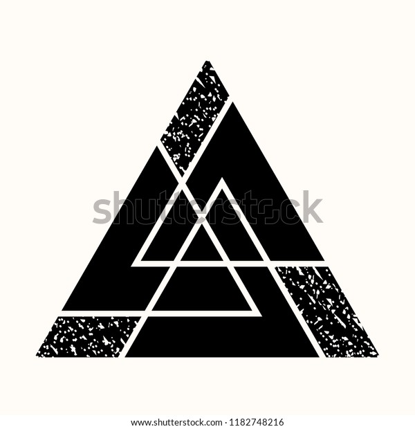 Sacred Geometry Crossed Linear Triangles Secret image vectorielle de