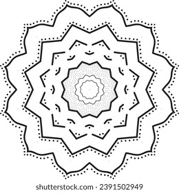 Sacred Geometry Elegance, Detailed Mandala Art