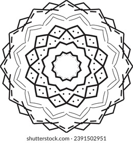 Sacred Geometry Elegance, Detailed Mandala Art