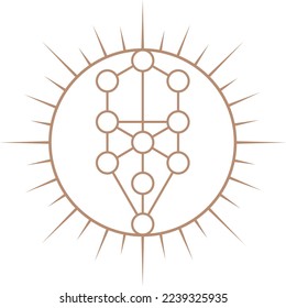 Sacred Geometry elegant logo. Editable vector.