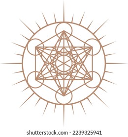 Sacred Geometry elegant logo. Editable vector.