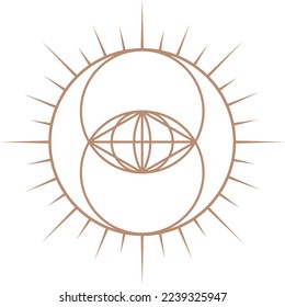 Das elegante Logo von Sacred Geometry. Bearbeitbare Vektorgrafik.