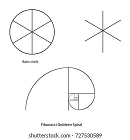 Sacred Geometry Fibonacci Golden Spiral Stock Vector (Royalty Free ...