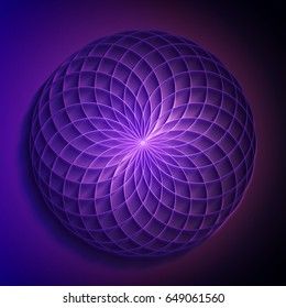 Sacred geometry, flower of life. Abstract circles composition. Vector Illustration