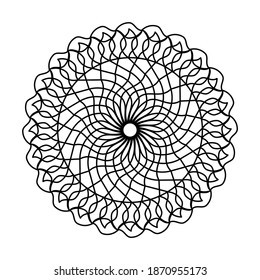 Sacred geometry flower of life circle vector mandala coloring book