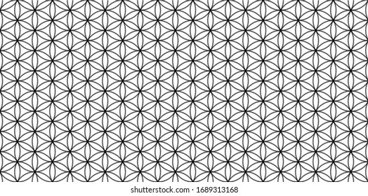 Sacred geometry, flower of life pattern. Vector background. 