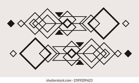 Sacred geometry. Graphic illustration of a shaman's totem arrow. Triangle symbol. Geometric runic symbol. Alchemy, religion, philosophy, astrology and spirituality. Vector illustration.