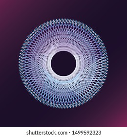 Sacred geometry. Graphic linear circle.  Secret symbol of geometry  Vector illustration
