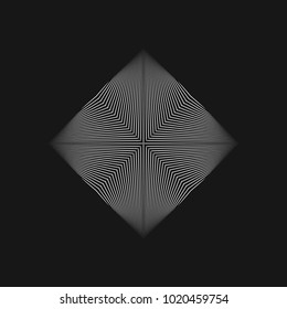 Sacred geometry. Graphic linear rhombus. Secret symbol of geometry. Alchemy, religion, philosophy, astrology and spirituality. Vector illustration.