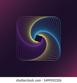 Sacred geometry. Graphic linear rhombus. Secret symbol of geometry. Triangular symbol