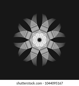Sacred geometry. Graphic picture of a flower of the world. Sacral lines. Alchemy, religion, philosophy, astrology and spirituality themes. Vector illustration.