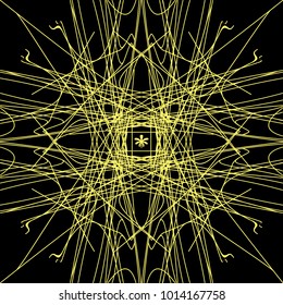 Sacred geometry. Graphic representation of a world web and spider. Theory of strings. Alchemy, religion, philosophy, astrology and spirituality themes. Vector illustration.