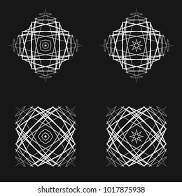 Sacred geometry. Graphic representation of a world web. Theory of strings. Alchemy, religion, philosophy, astrology and spirituality themes. Vector illustration.