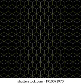 sacred geometry grid graphic deco hexagon pattern. Vector illustration
